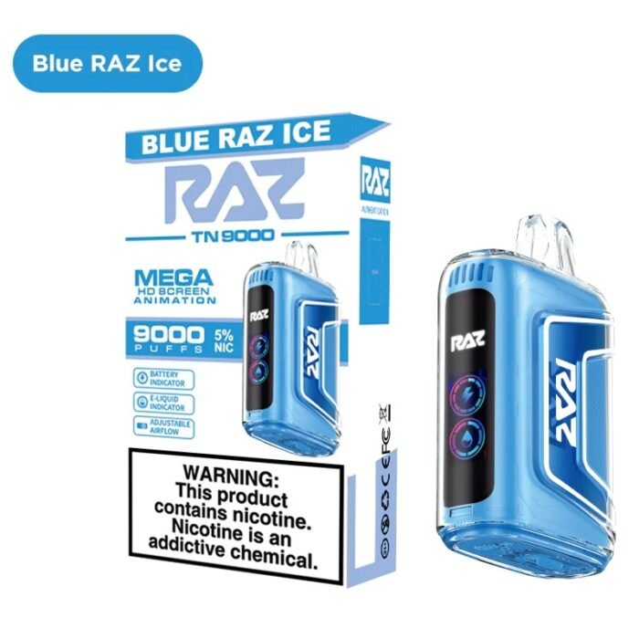 Blue Raz Ice Flavor RAZ TN9000 Disposable Vape - Image 2