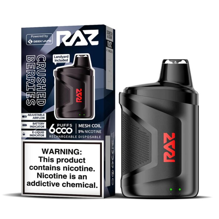 Crushed Berries Flavor RAZ CA6000 Disposable Vape - Image 1