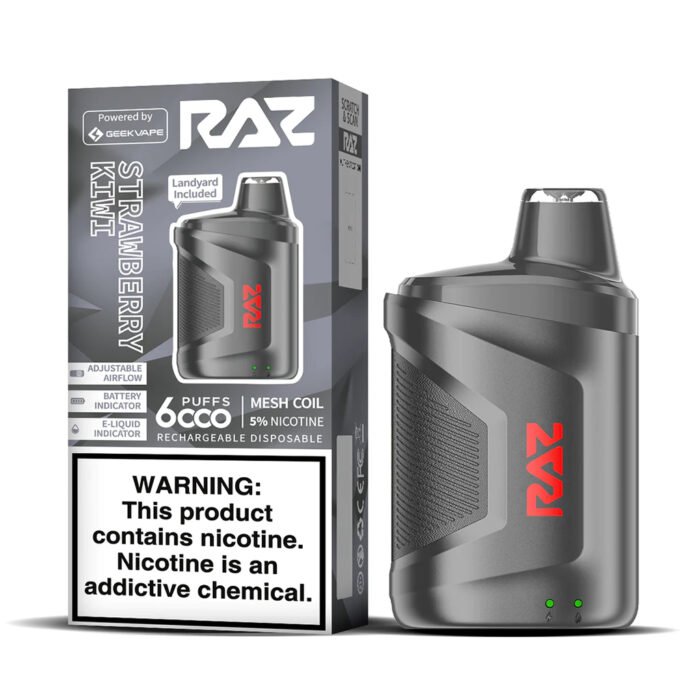 Strawberry Kiwi Flavor RAZ CA6000 Disposable Vape - Image 1